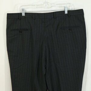 Vintage Black Pinstripe Men's Dress Pants